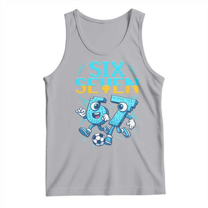 Funny Six Seven Pixel Playing Soccer Tank Top Gen Z Alpha Gift TS12 Athletic Heather Print Your Wear