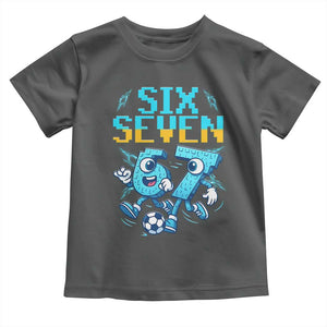 Funny Six Seven Pixel Playing Soccer Toddler T Shirt Gen Z Alpha Gift TS12 Dark Heather Print Your Wear