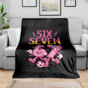 Funny Gen Z Alpha Gift Throw Blanket Six Seven Meme Soccer Lover TS12 Print Your Wear