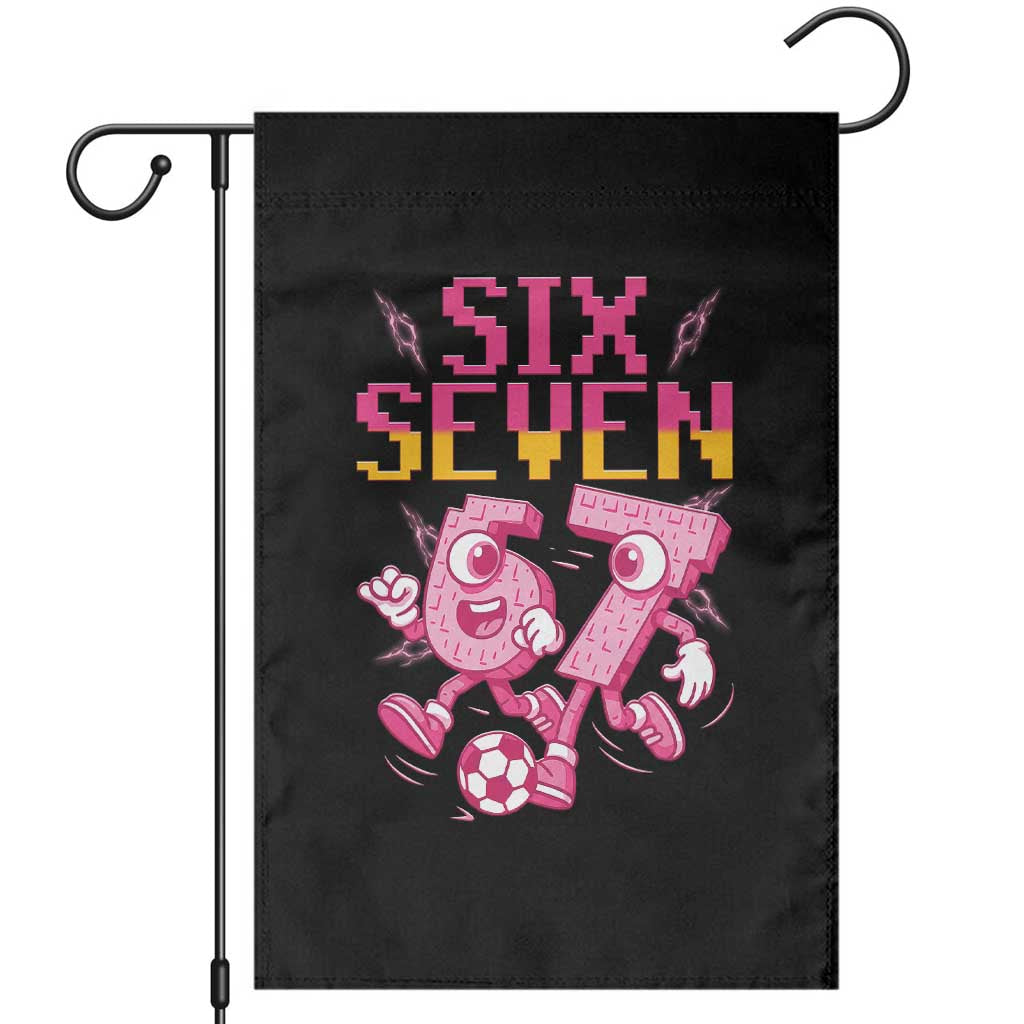 Funny Gen Z Alpha Gift Garden Flag Six Seven Meme Soccer Lover TS12 Black Print Your Wear