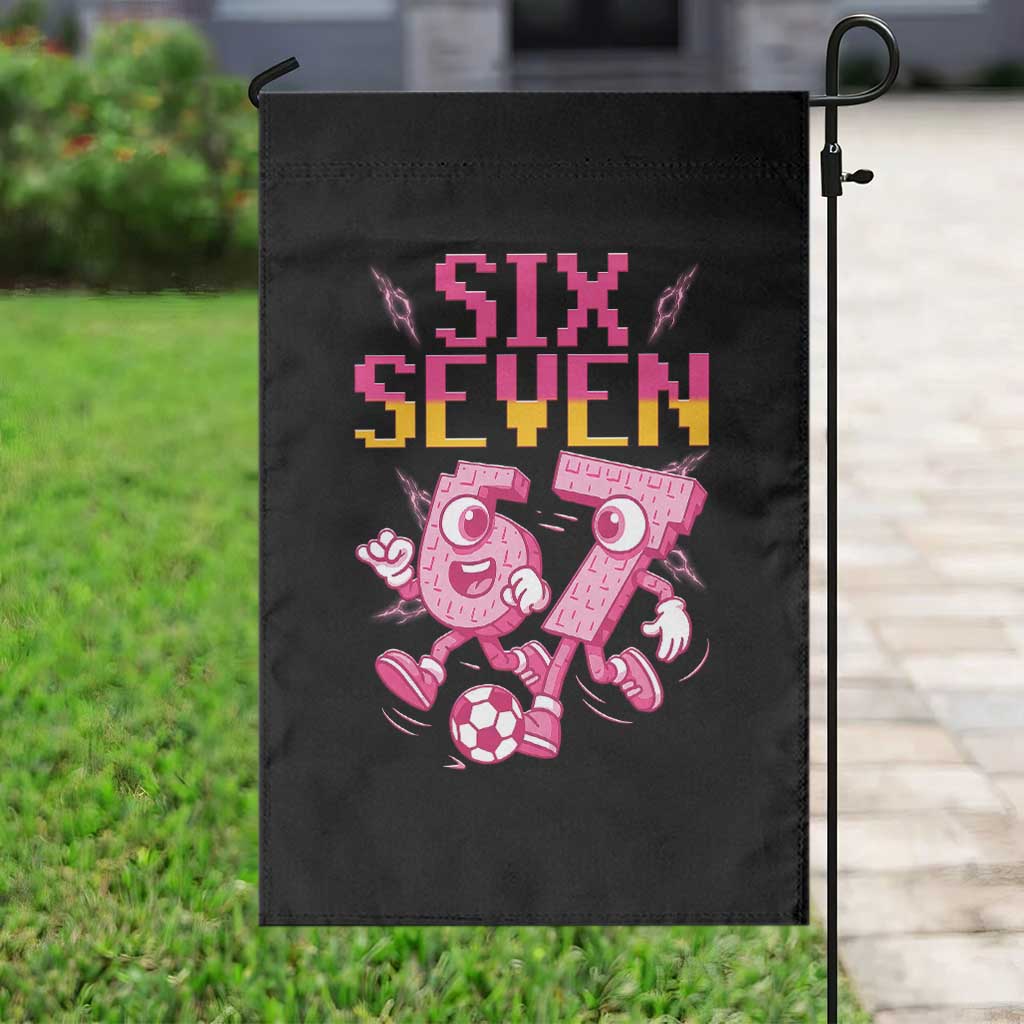 Funny Gen Z Alpha Gift Garden Flag Six Seven Meme Soccer Lover TS12 Print Your Wear
