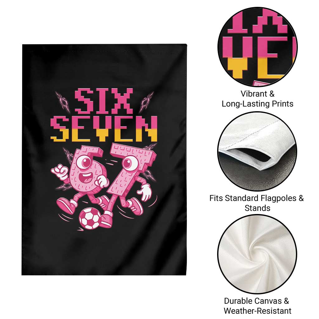 Funny Gen Z Alpha Gift Garden Flag Six Seven Meme Soccer Lover TS12 Print Your Wear