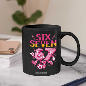 Funny Gen Z Alpha Gift Coffee Mug Six Seven Meme Soccer Lover TS12 Print Your Wear