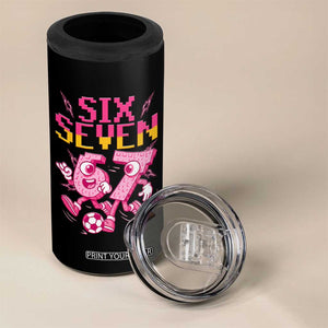 Funny Gen Z Alpha Gift 4 in 1 Can Cooler Tumbler Six Seven Meme Soccer Lover TS12 Print Your Wear