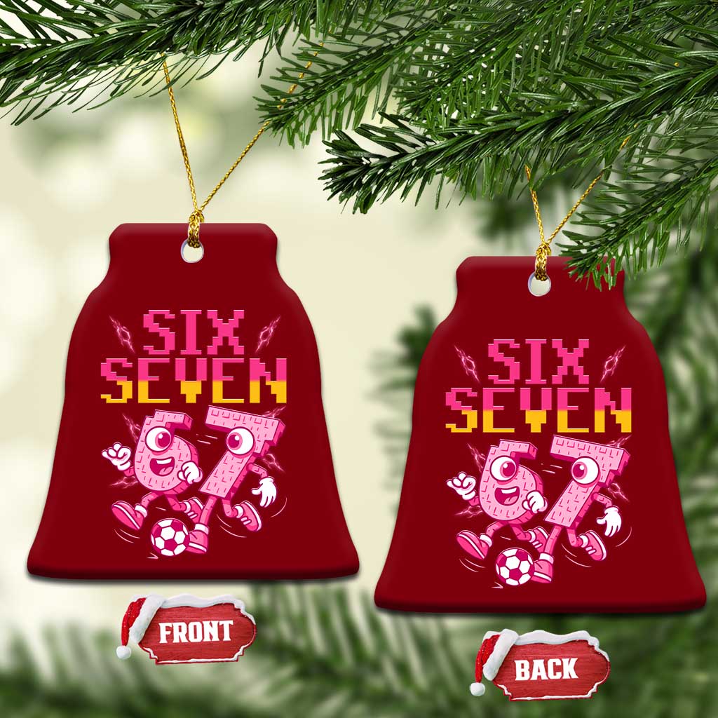 Funny Gen Z Alpha Gift Ceramic Ornament Six Seven Meme Soccer Lover TS12 Print Your Wear
