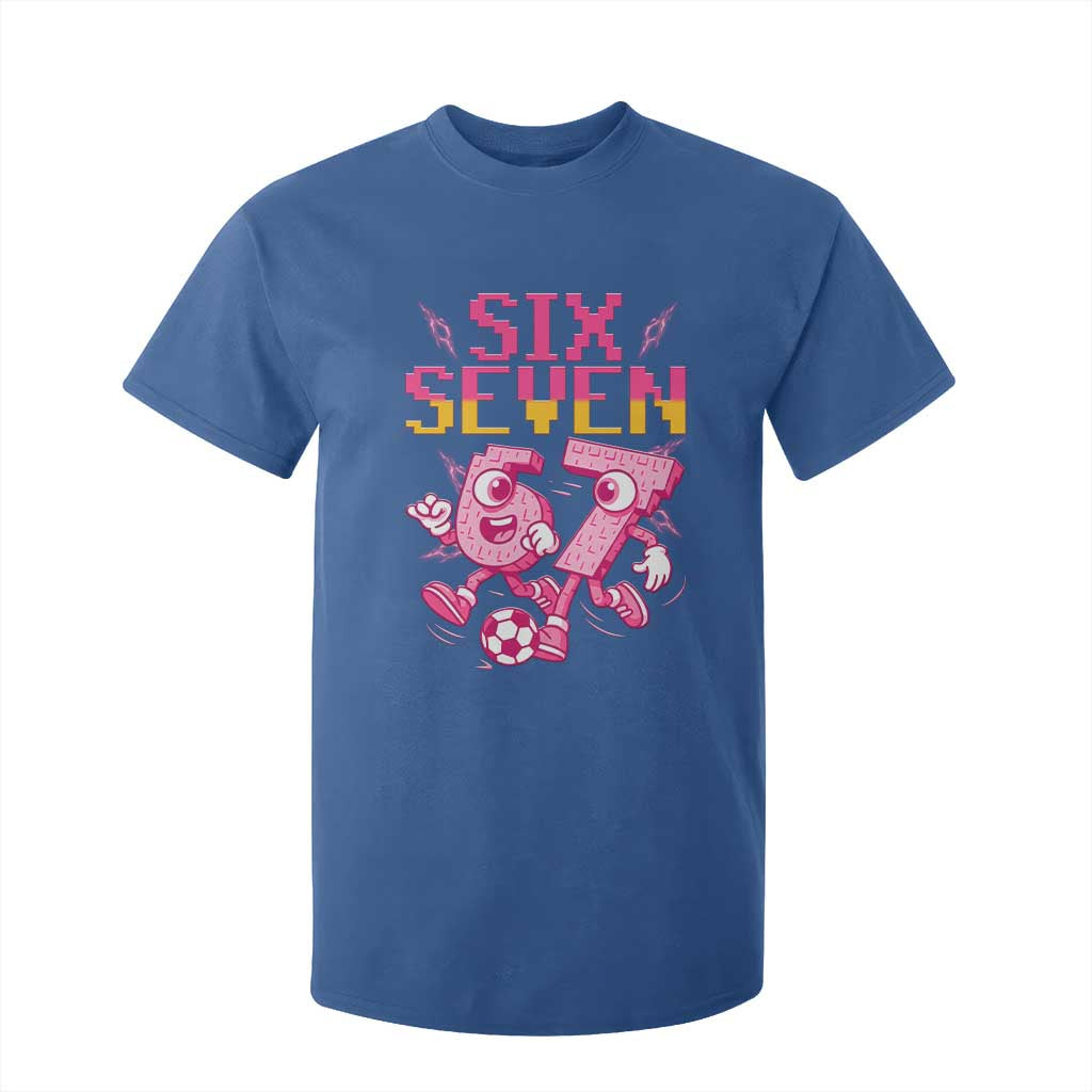 Funny Gen Z Alpha Gift T Shirt For Kid Six Seven Meme Soccer Lover TS12 Royal Blue Print Your Wear