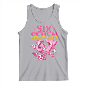 Funny Gen Z Alpha Gift Tank Top Six Seven Meme Soccer Lover TS12 Athletic Heather Print Your Wear