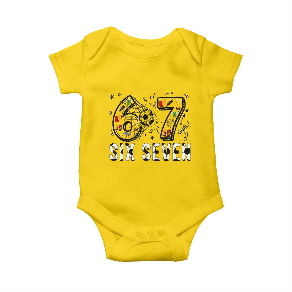 Six Seven Meme Soccer Lover Baby Onesie Funny Gift For Gen Z TS12 Daisy Print Your Wear