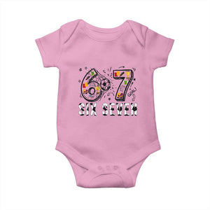 Six Seven Meme Soccer Lover Baby Onesie Funny Gift For Gen Z TS12 Light Pink Print Your Wear
