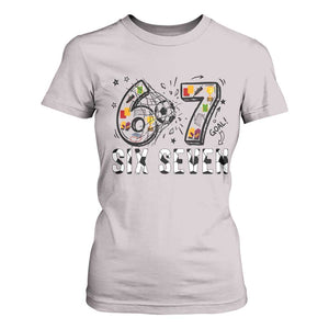 Six Seven Meme Soccer Lover T Shirt For Women Funny Gift For Gen Z TS12 Ice Gray Print Your Wear