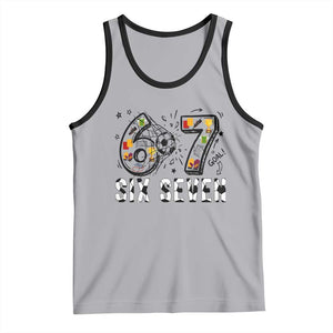 Six Seven Meme Soccer Lover Tank Top Funny Gift For Gen Z TS12 Athletic Heather Black Print Your Wear