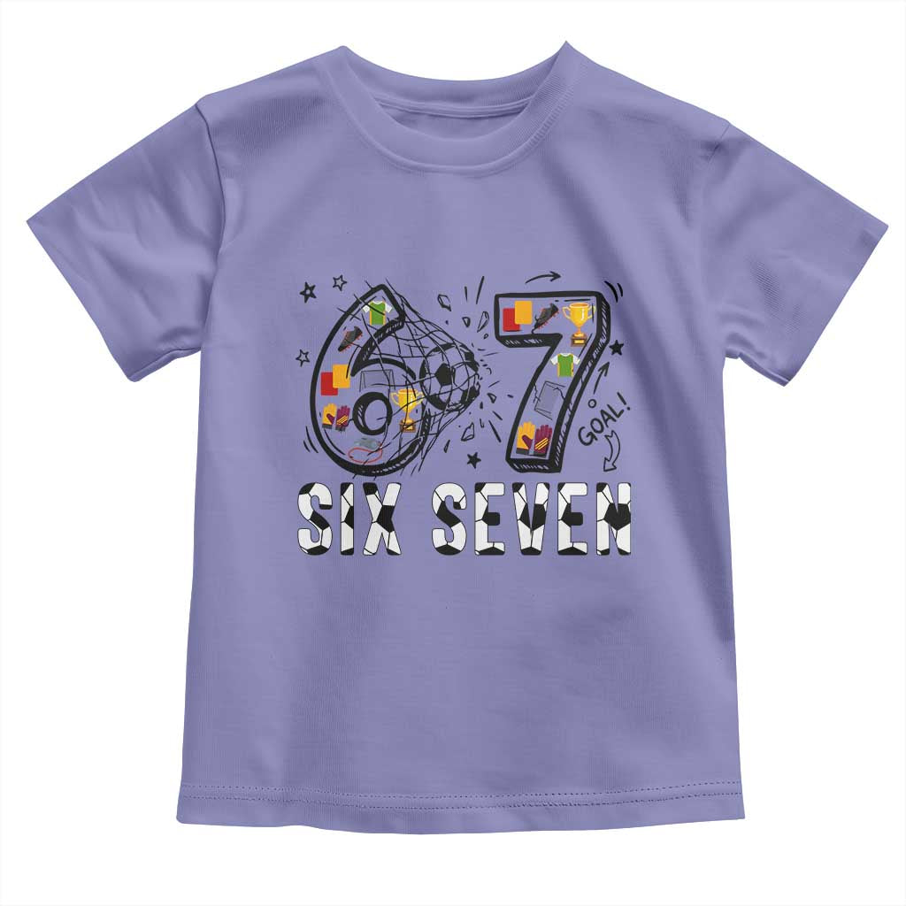 Six Seven Meme Soccer Lover Toddler T Shirt Funny Gift For Gen Z TS12 Violet Print Your Wear
