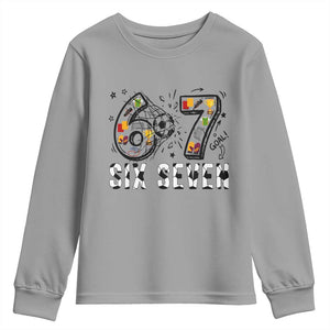 Six Seven Meme Soccer Lover Youth Sweatshirt Funny Gift For Gen Z TS12 Sport Gray Print Your Wear