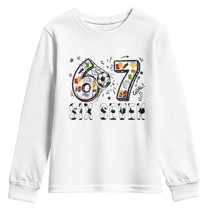 Six Seven Meme Soccer Lover Youth Sweatshirt Funny Gift For Gen Z TS12 White Print Your Wear