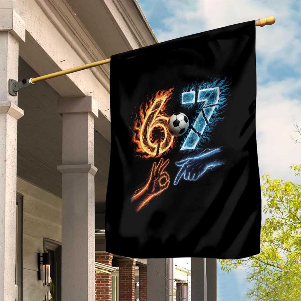 Funny Soccer Lover Garden Flag Six Seven Meme Trending Gift TS12 Print Your Wear