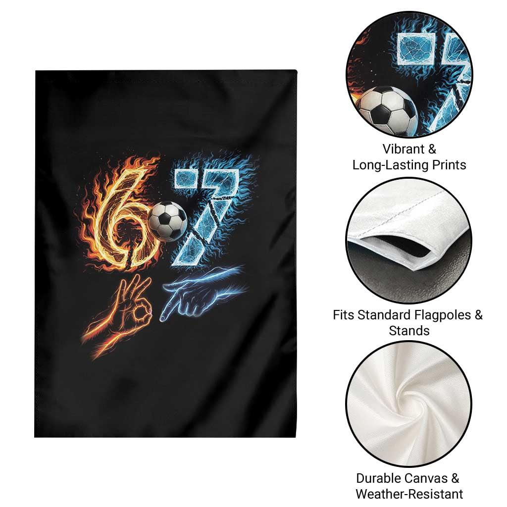 Funny Soccer Lover Garden Flag Six Seven Meme Trending Gift TS12 Print Your Wear