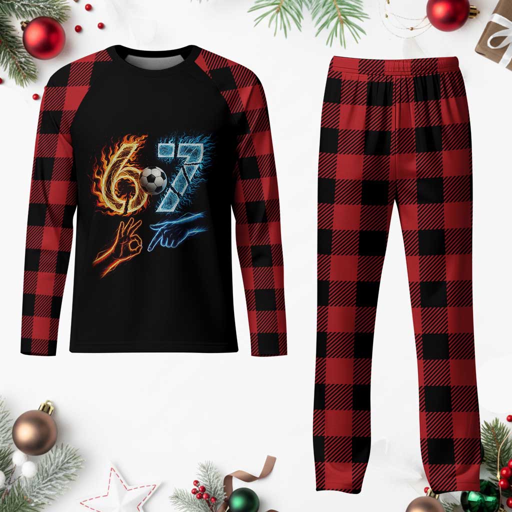 Funny Soccer Lover Plaid Pajama Set Six Seven Meme Trending Gift TS12 Buffalo Plaid Print Your Wear