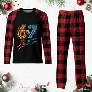 Funny Soccer Lover Plaid Pajama Set Six Seven Meme Trending Gift TS12 Buffalo Plaid Print Your Wear