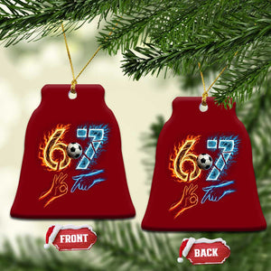 Funny Soccer Lover Ceramic Ornament Six Seven Meme Trending Gift TS12 Print Your Wear