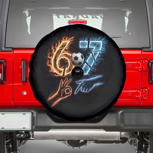 Funny Soccer Lover Spare Tire Cover Six Seven Meme Trending Gift TS12 Black Print Your Wear