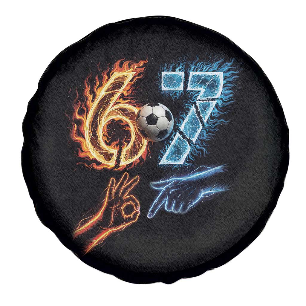 Funny Soccer Lover Spare Tire Cover Six Seven Meme Trending Gift TS12 Print Your Wear