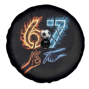 Funny Soccer Lover Spare Tire Cover Six Seven Meme Trending Gift TS12 Print Your Wear