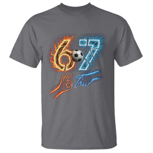 Funny Soccer Lover T Shirt Six Seven Meme Trending Gift TS12 Charcoal Print Your Wear