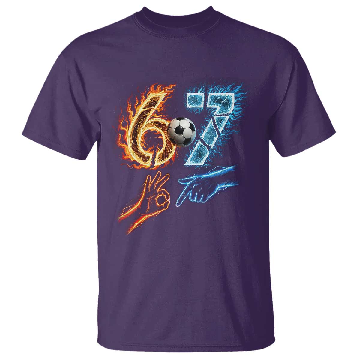 Funny Soccer Lover T Shirt Six Seven Meme Trending Gift TS12 Purple Print Your Wear