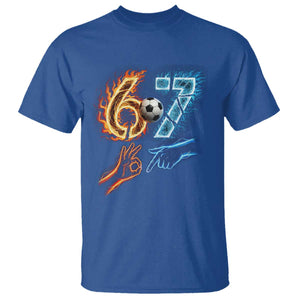 Funny Soccer Lover T Shirt Six Seven Meme Trending Gift TS12 Royal Blue Print Your Wear