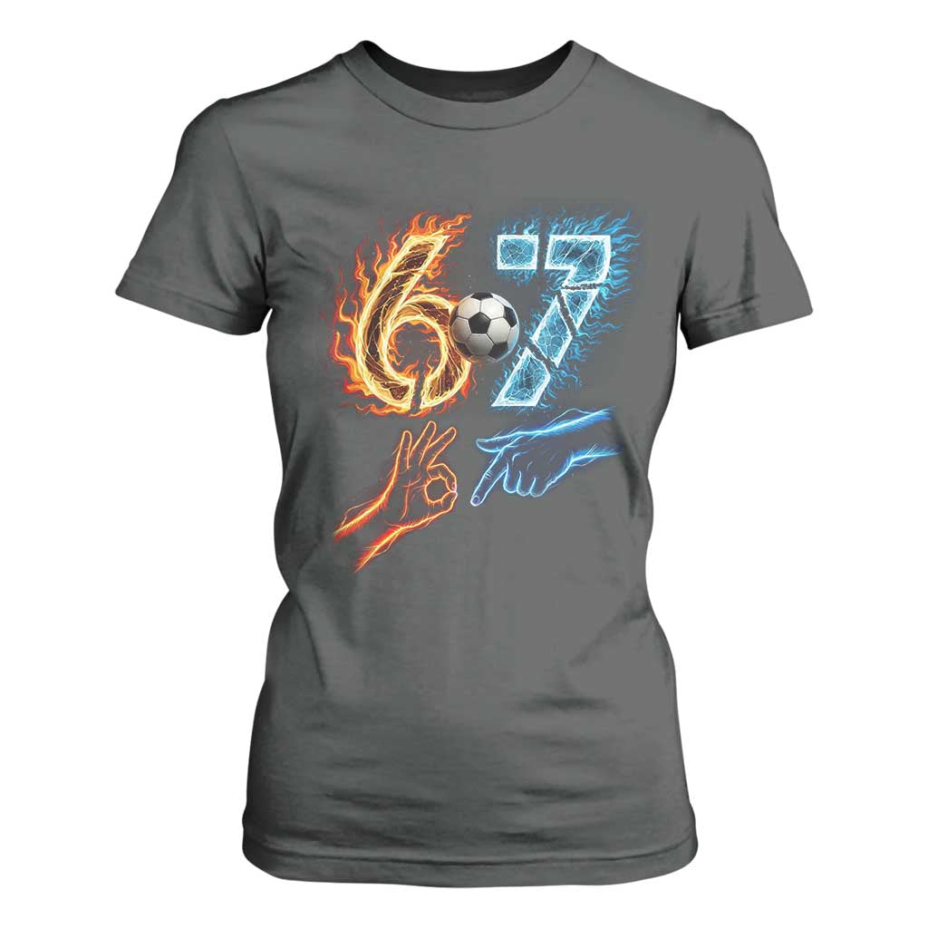 Funny Soccer Lover T Shirt For Women Six Seven Meme Trending Gift TS12 Dark Heather Print Your Wear