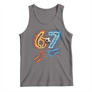 Funny Soccer Lover Tank Top Six Seven Meme Trending Gift TS12 Deep Heather Print Your Wear
