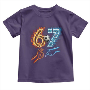 Funny Soccer Lover Toddler T Shirt Six Seven Meme Trending Gift TS12 Purple Print Your Wear