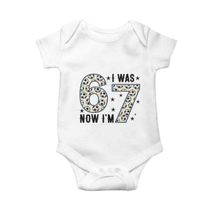 Funny Soccer Baby Onesie I Was 6 Now I Am 7 Meme TS12 White Print Your Wear