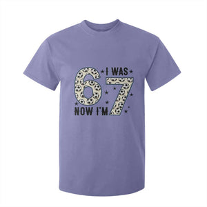 Funny Soccer T Shirt For Kid I Was 6 Now I Am 7 Meme TS12 Violet Print Your Wear