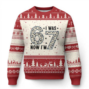Funny Soccer Ugly Christmas Sweater I Was 6 Now I Am 7 Meme TS12 Beige Red Print Your Wear