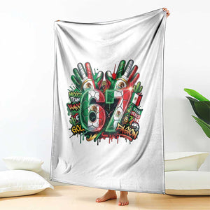 Funny Mexico Soccer Throw Blanket Six Seven Meme Trending Gift TS12 Print Your Wear