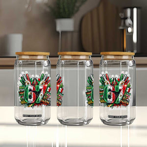 Funny Mexico Soccer Glass Can Six Seven Meme Trending Gift TS12 Print Your Wear