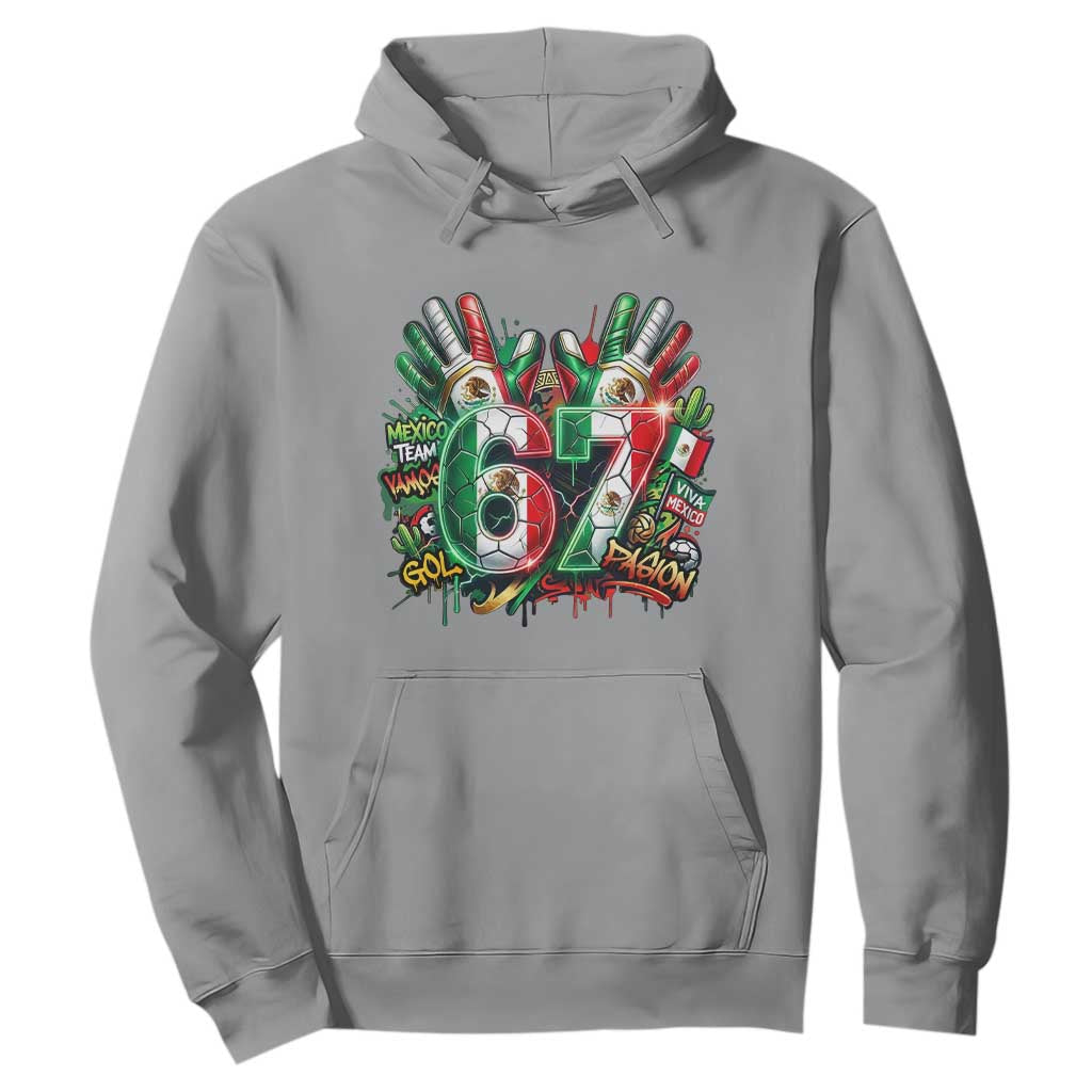 Funny Mexico Soccer Hoodie Six Seven Meme Trending Gift TS12 Sport Gray Print Your Wear