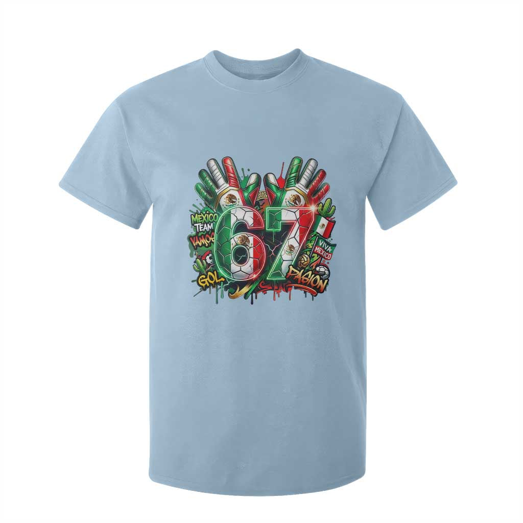 Funny Mexico Soccer T Shirt For Kid Six Seven Meme Trending Gift TS12 Light Blue Print Your Wear