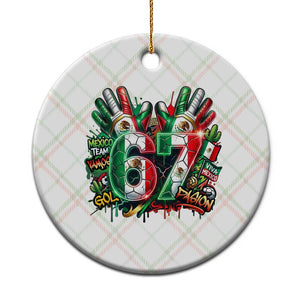 Funny Mexico Soccer Ceramic Ornament Six Seven Meme Trending Gift TS12 1pc Christmas Plaid Print Your Wear