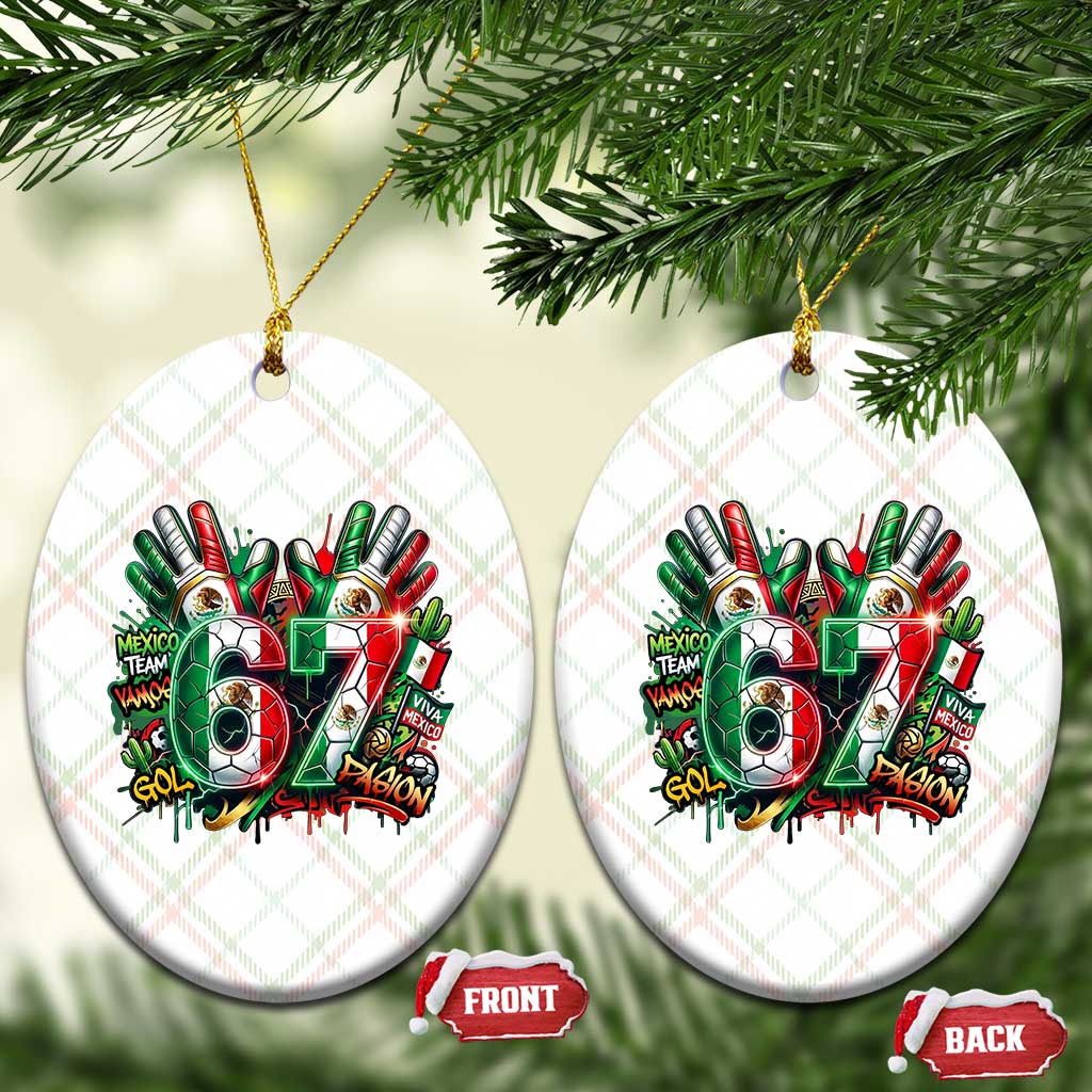 Funny Mexico Soccer Ceramic Ornament Six Seven Meme Trending Gift TS12 Print Your Wear