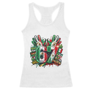 Funny Mexico Soccer Racerback Tank Top Six Seven Meme Trending Gift TS12 White Print Your Wear