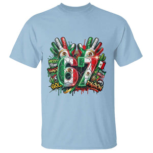 Funny Mexico Soccer T Shirt Six Seven Meme Trending Gift TS12 Light Blue Print Your Wear