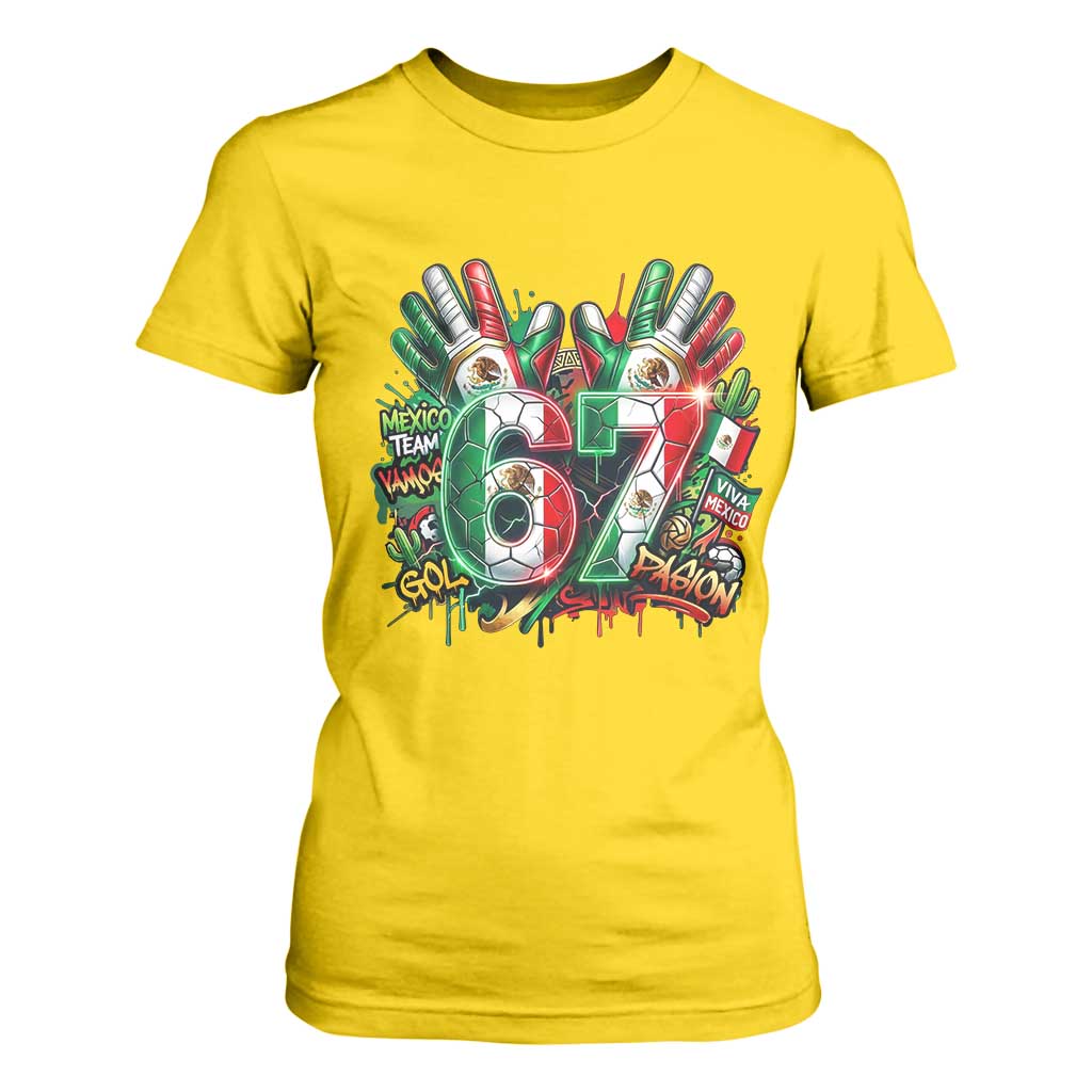 Funny Mexico Soccer T Shirt For Women Six Seven Meme Trending Gift TS12 Daisy Print Your Wear