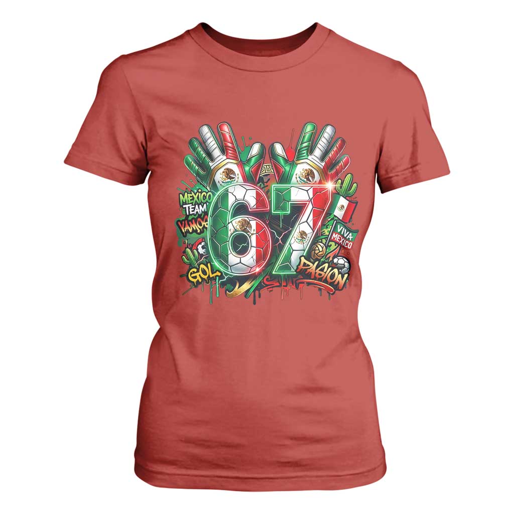 Funny Mexico Soccer T Shirt For Women Six Seven Meme Trending Gift TS12 Red Print Your Wear