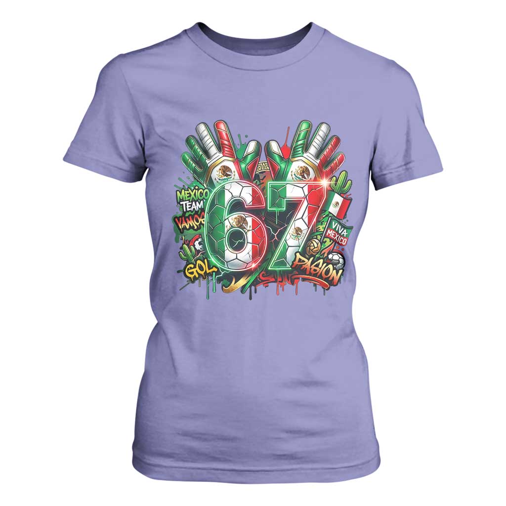 Funny Mexico Soccer T Shirt For Women Six Seven Meme Trending Gift TS12 Violet Print Your Wear