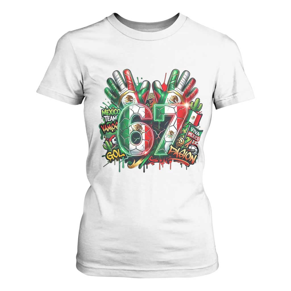 Funny Mexico Soccer T Shirt For Women Six Seven Meme Trending Gift TS12 White Print Your Wear