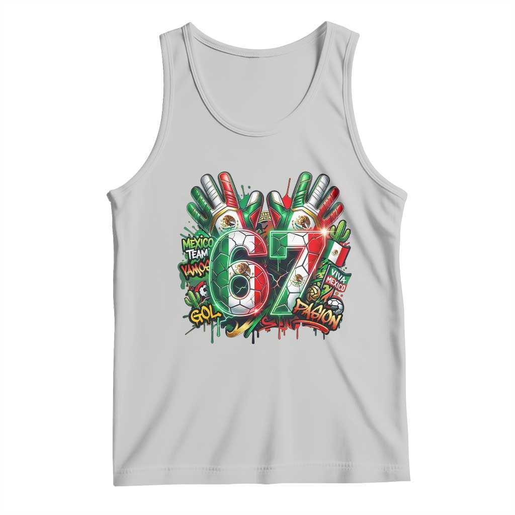 Funny Mexico Soccer Tank Top Six Seven Meme Trending Gift TS12 Ash Print Your Wear