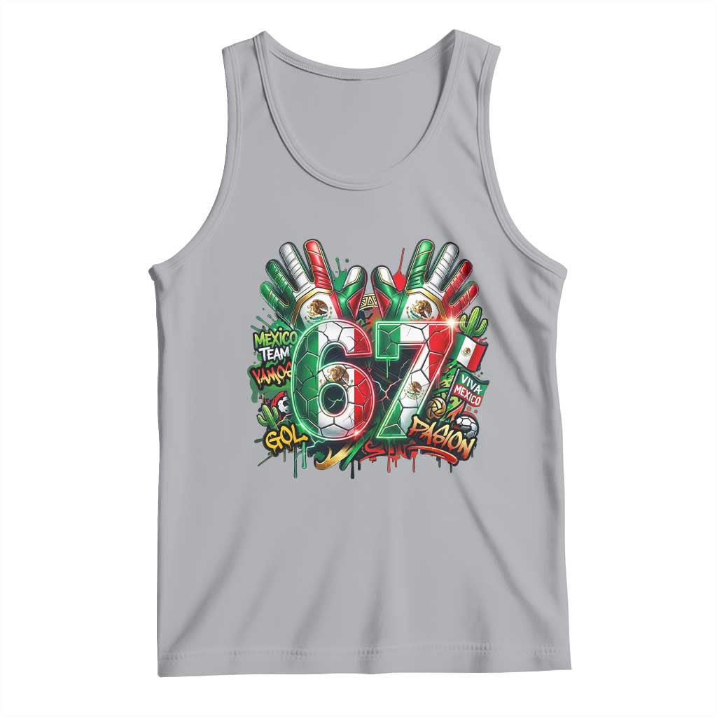 Funny Mexico Soccer Tank Top Six Seven Meme Trending Gift TS12 Athletic Heather Print Your Wear