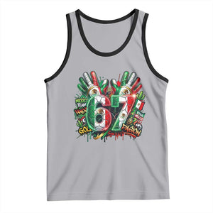 Funny Mexico Soccer Tank Top Six Seven Meme Trending Gift TS12 Athletic Heather Black Print Your Wear